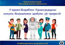 У травні безробітні Кіровоградщини можуть безкоштовно здобути 25 професій